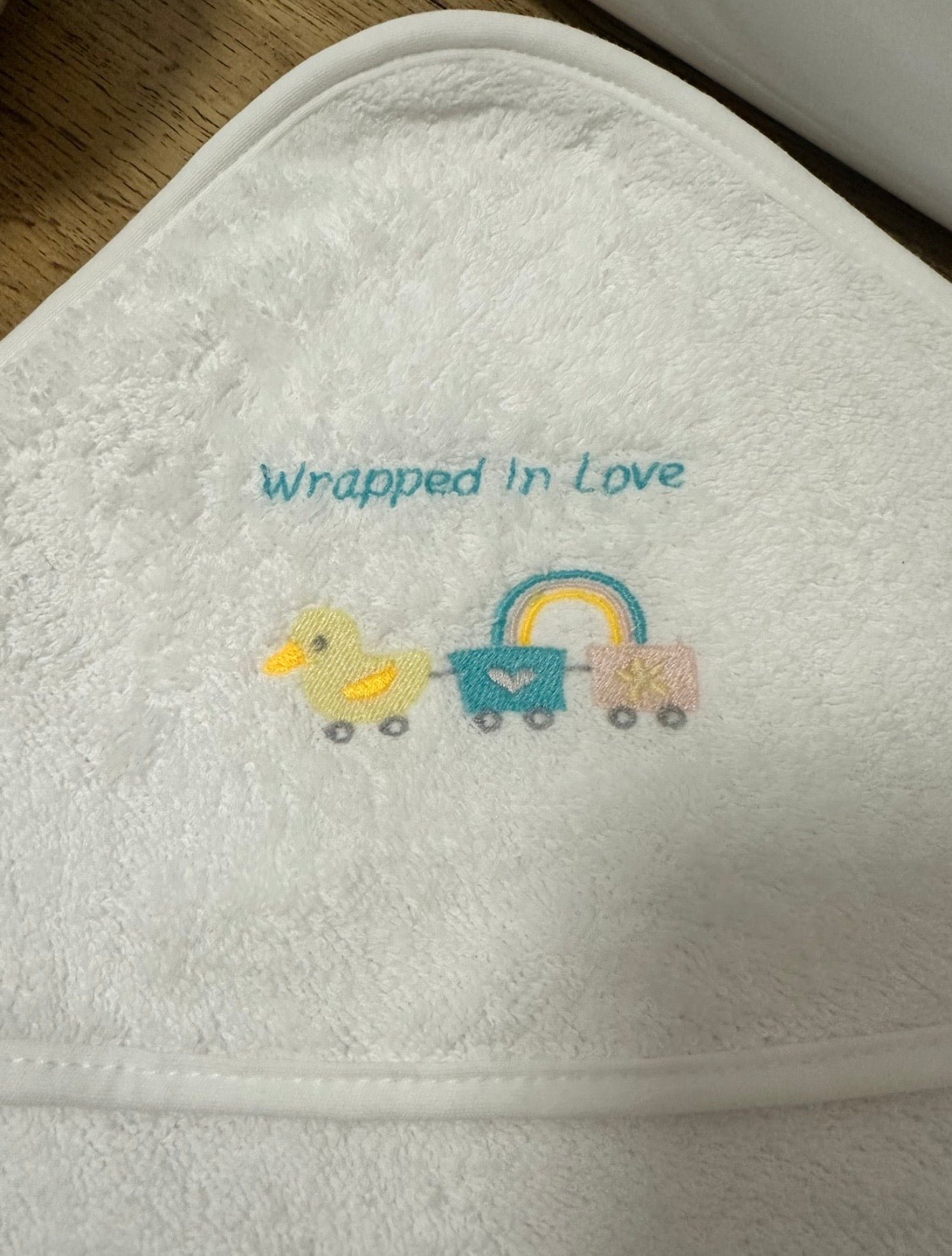 Baby Personalised Bathtime Gift Set Including Hooded Bath towel with embroidery & Bath time essentials