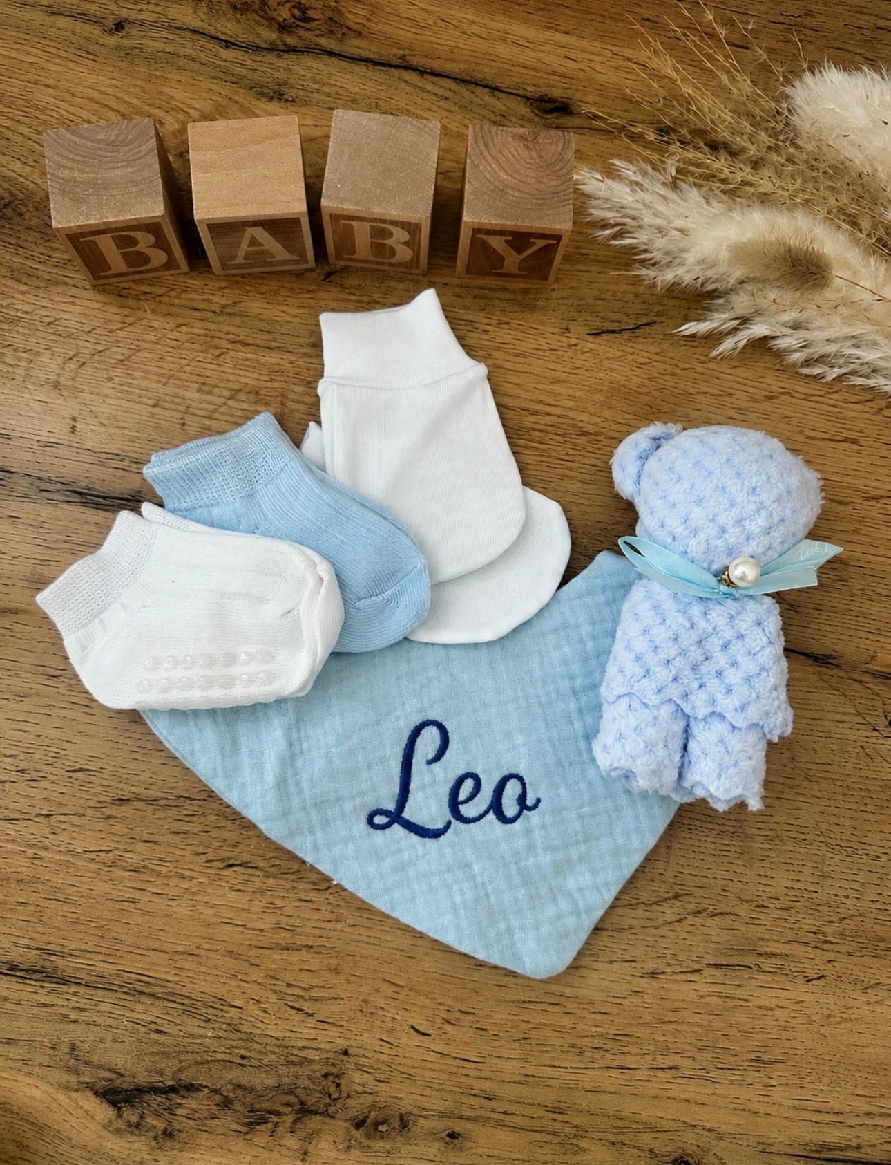 Personalised Baby Boy Gift set