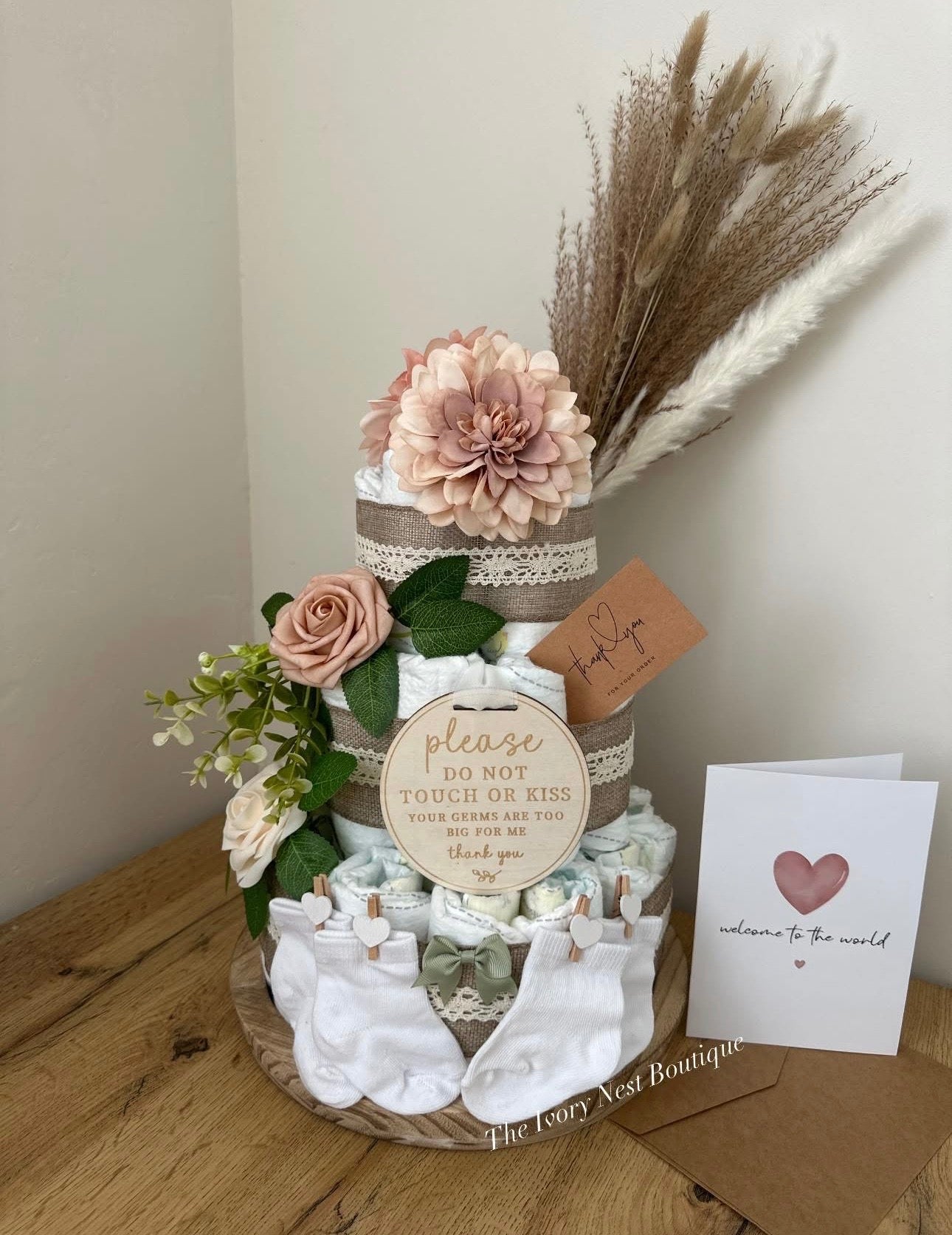 Boho Style Nappy Cake