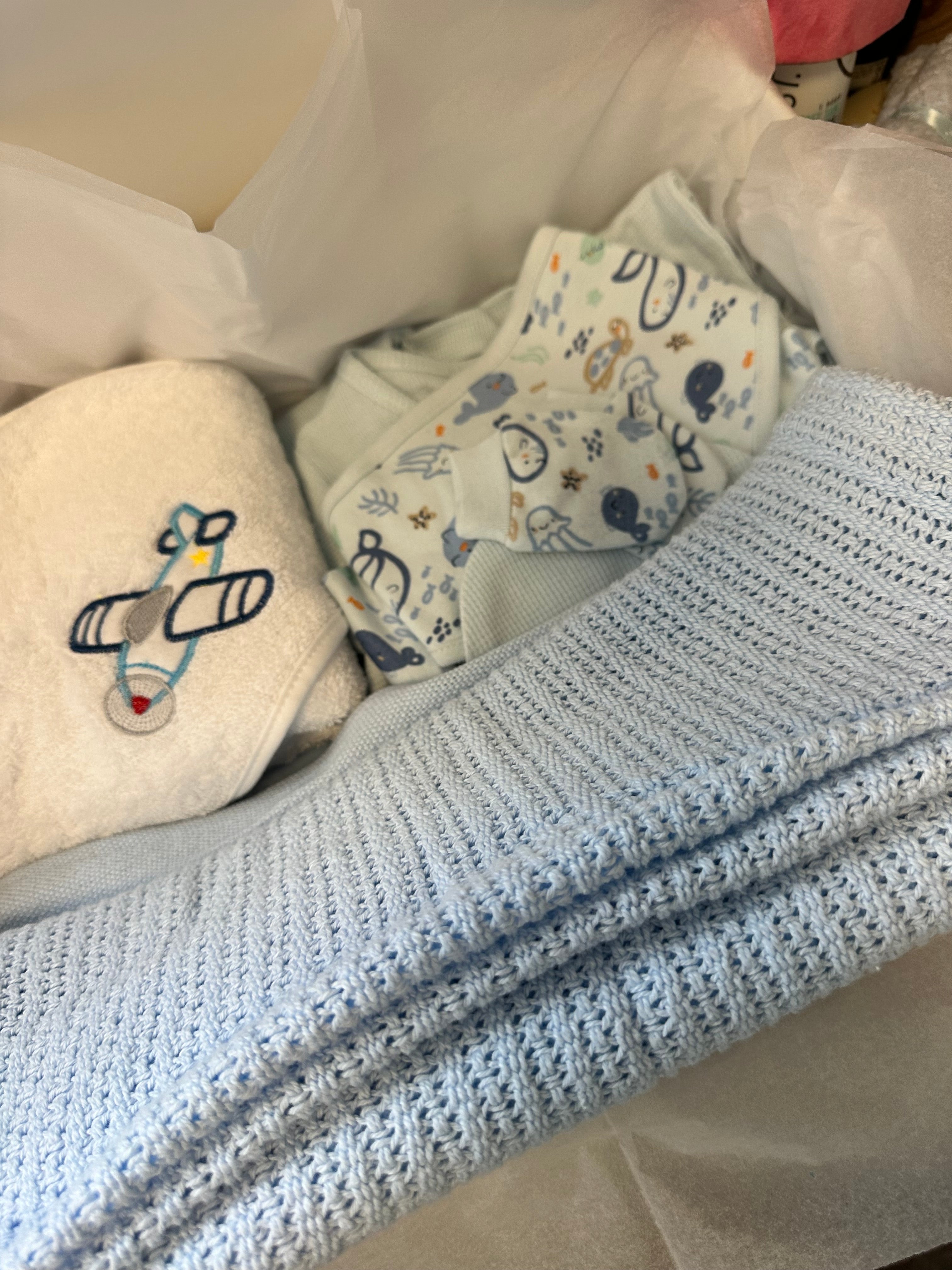 Luxury Personalised Baby Boy gift Hamper