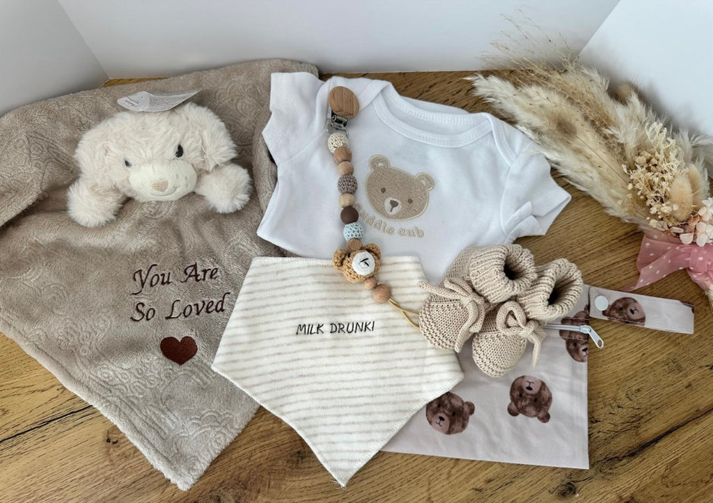 Personalised Teddy Comforter Bundle