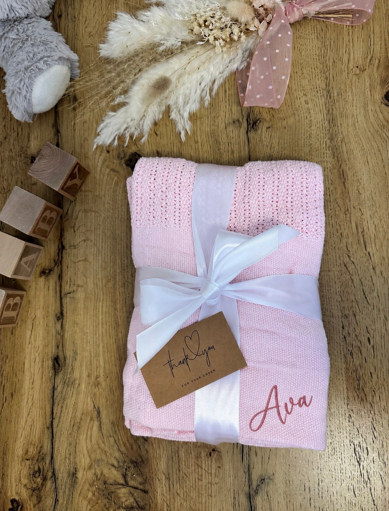 Personalised Cellular Baby Blankets