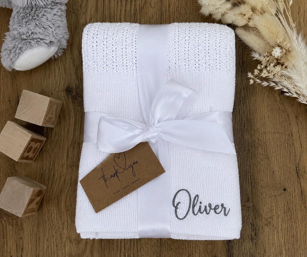 Personalised Cellular Baby Blankets