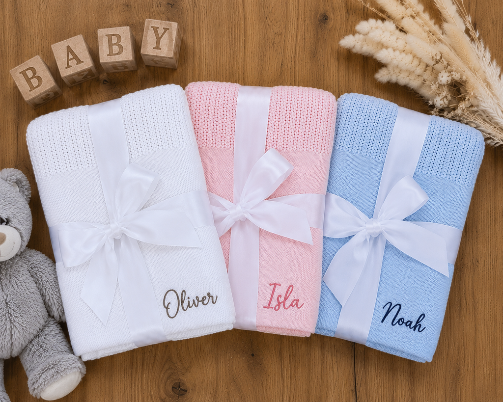 Personalised Cellular Baby Blankets